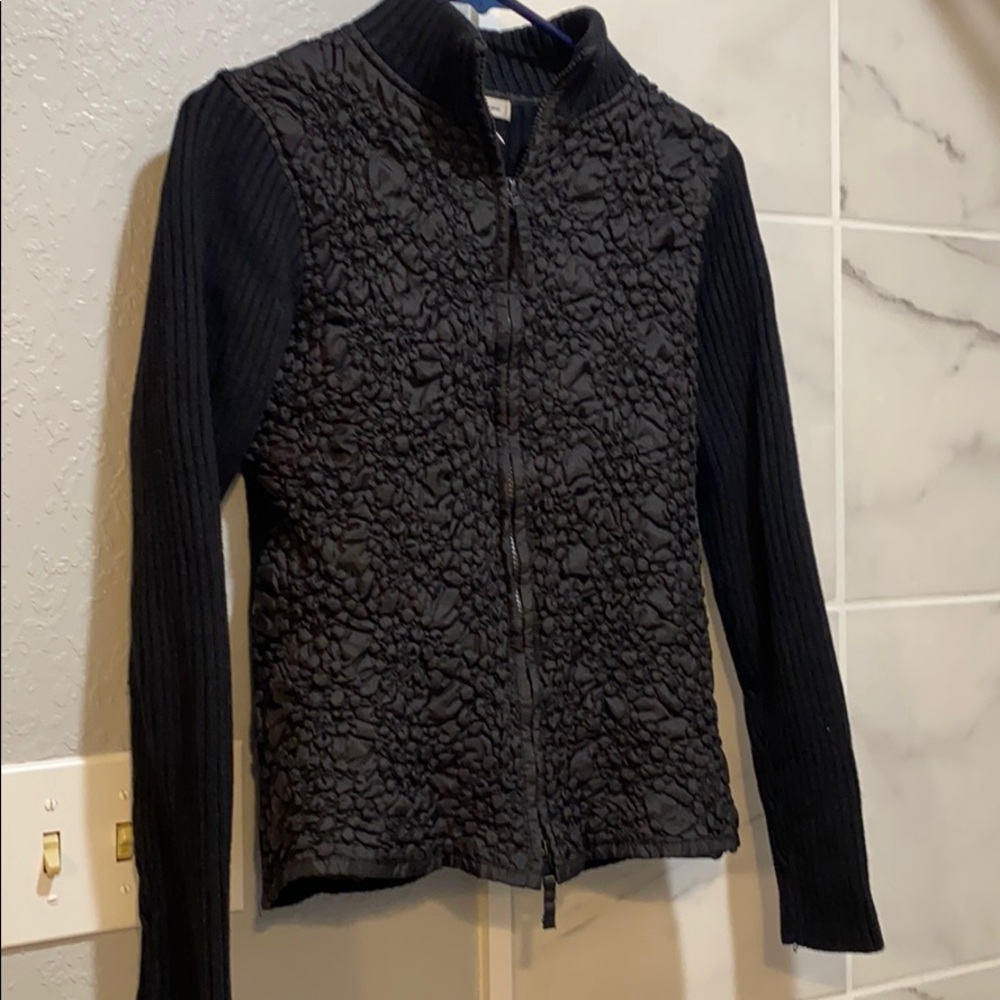 San Simeon quilted zip up sweater